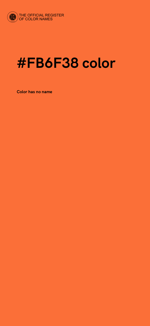 #FB6F38 color image