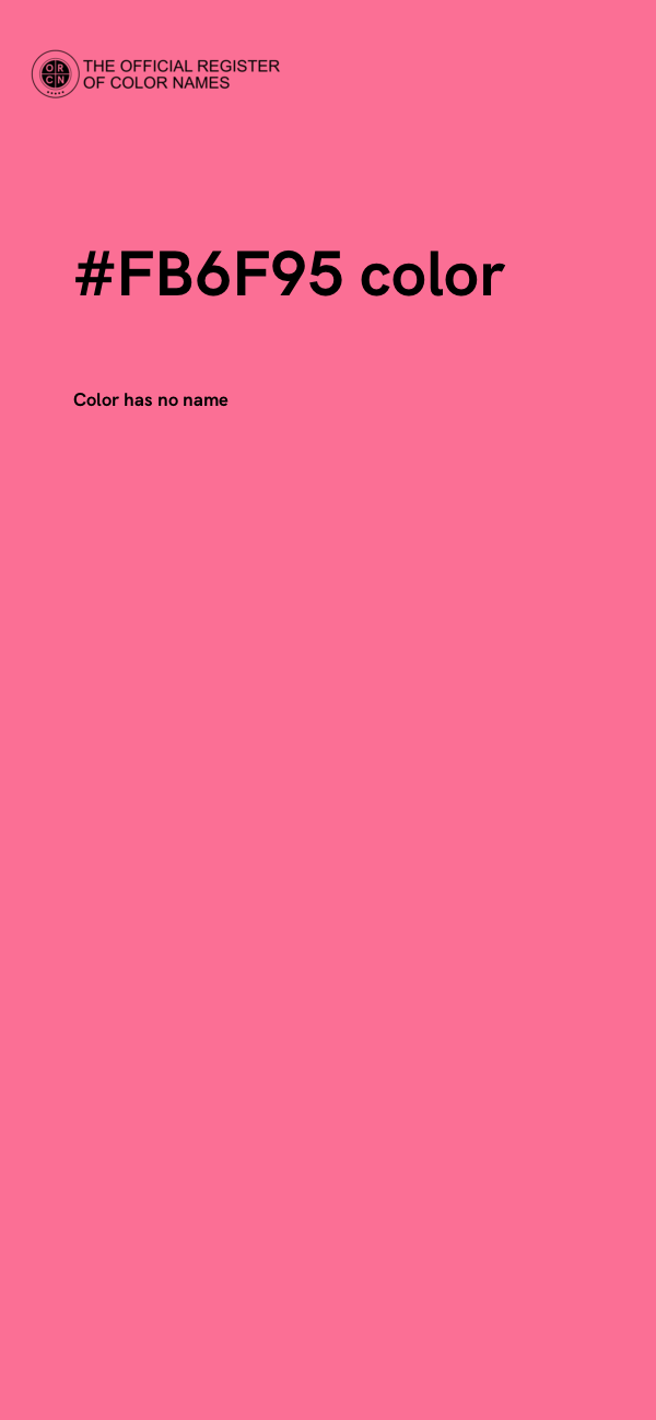 #FB6F95 color image