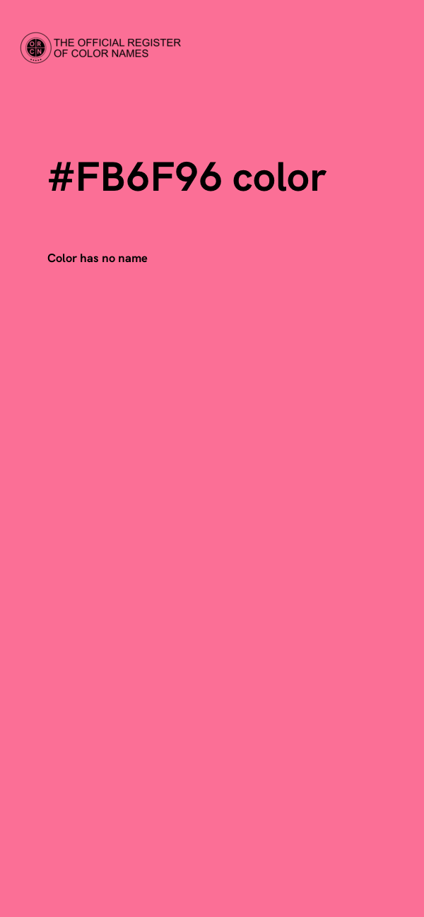 #FB6F96 color image