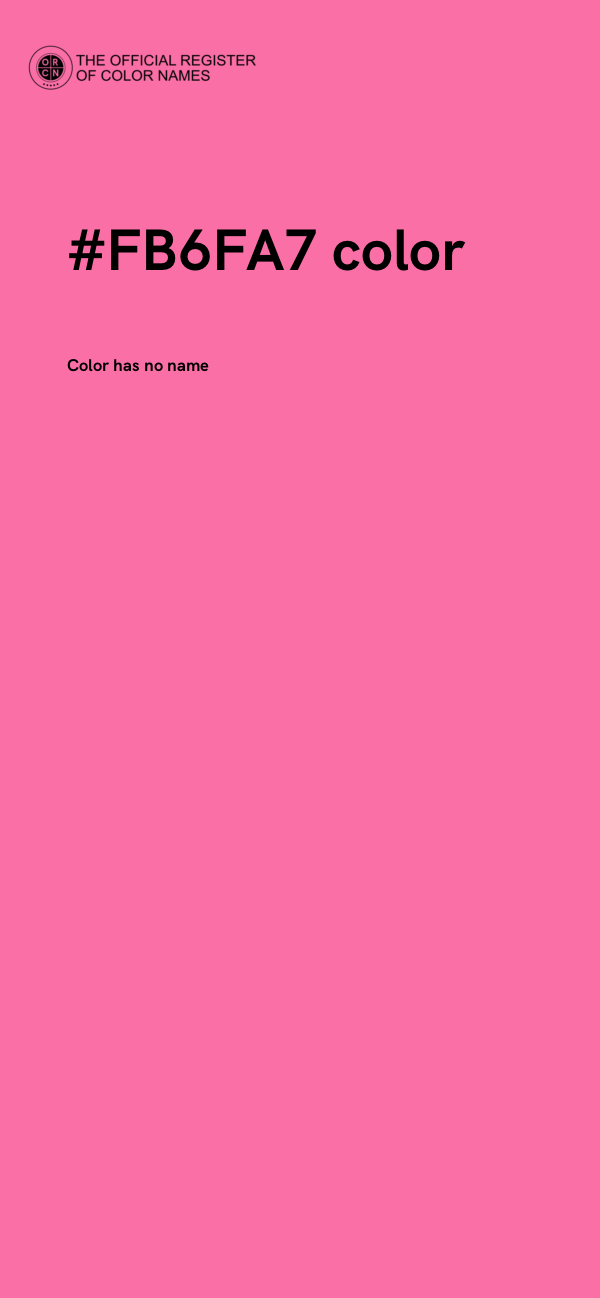 #FB6FA7 color image