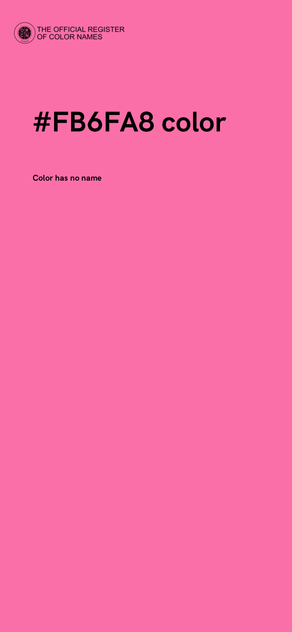 #FB6FA8 color image