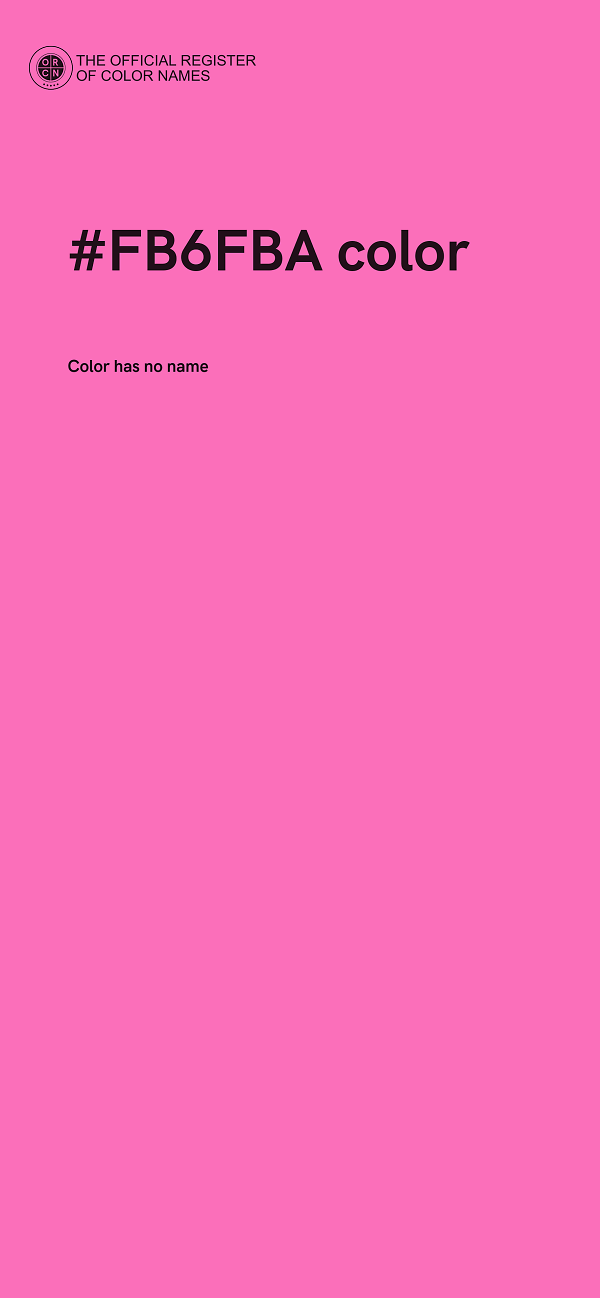 #FB6FBA color image