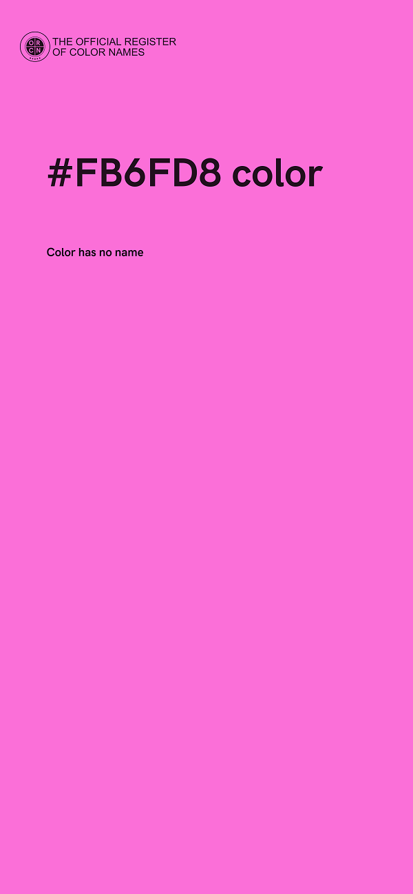 #FB6FD8 color image
