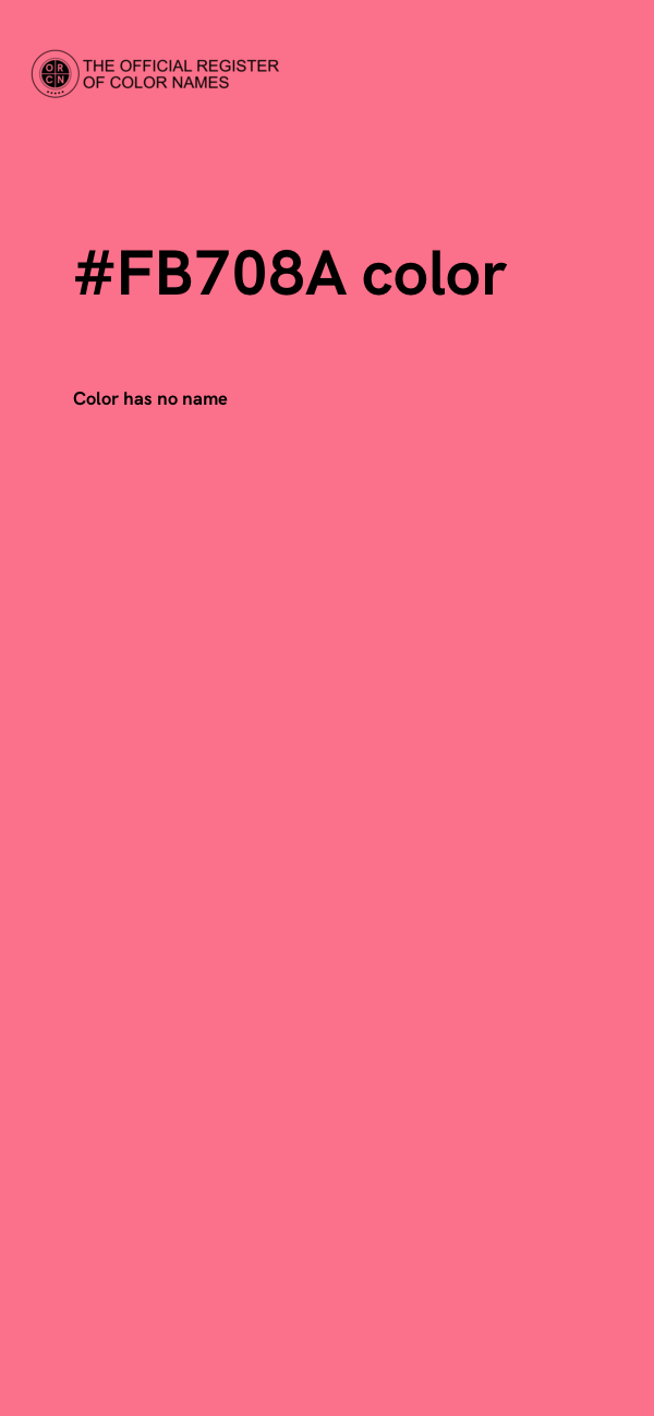 #FB708A color image