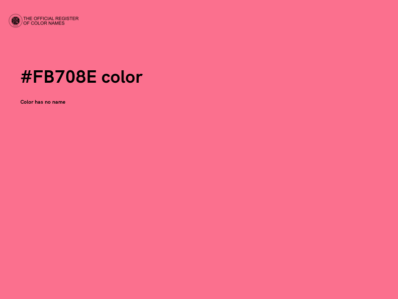 #FB708E color image
