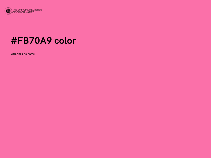 #FB70A9 color image