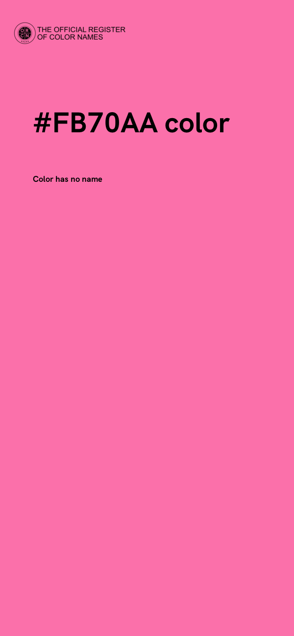 #FB70AA color image