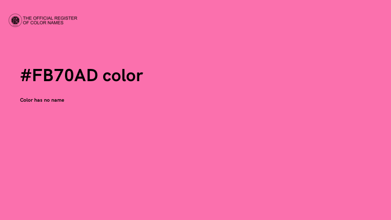 #FB70AD color image