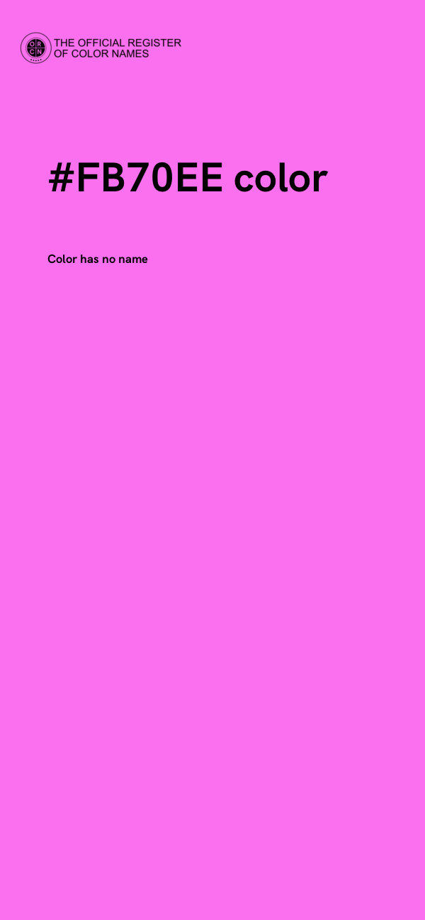 #FB70EE color image