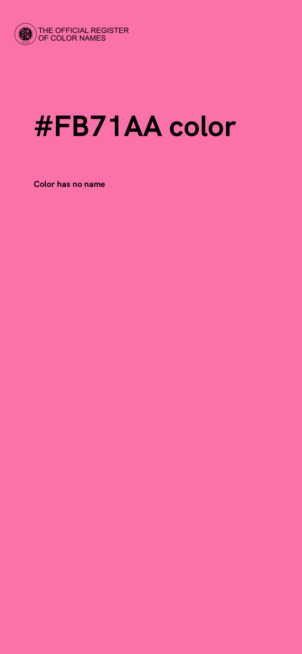 #FB71AA color image