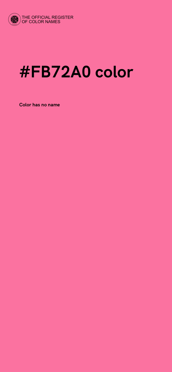 #FB72A0 color image