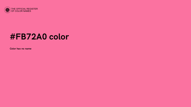 #FB72A0 color image