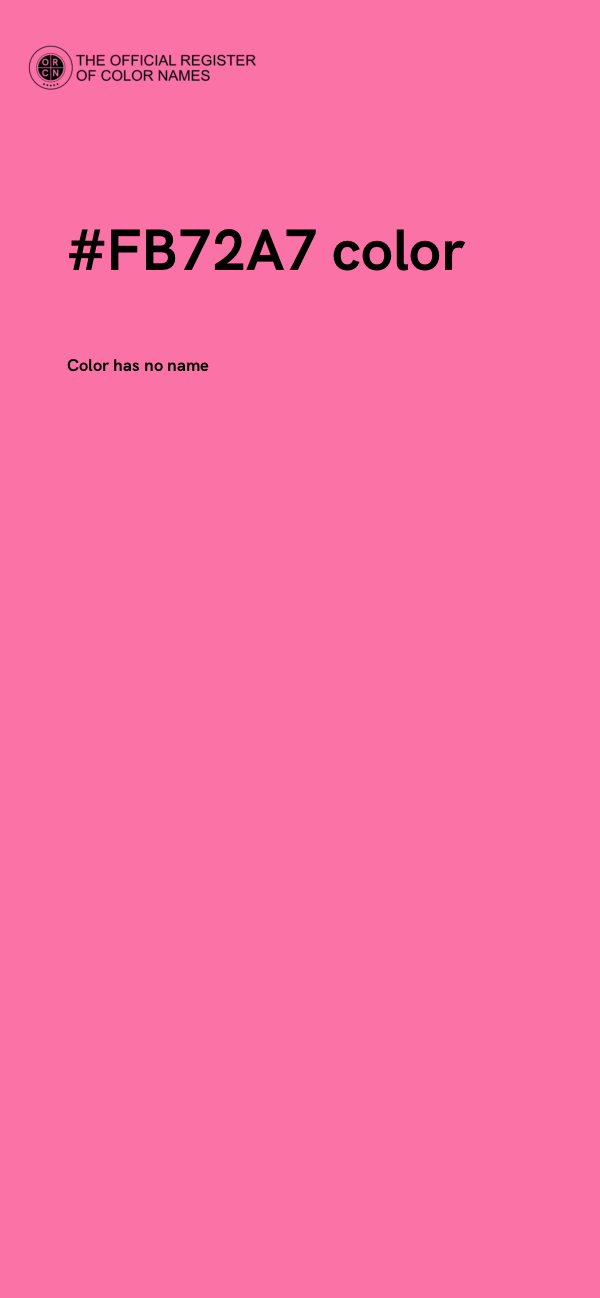 #FB72A7 color image