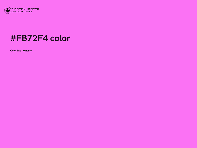 #FB72F4 color image