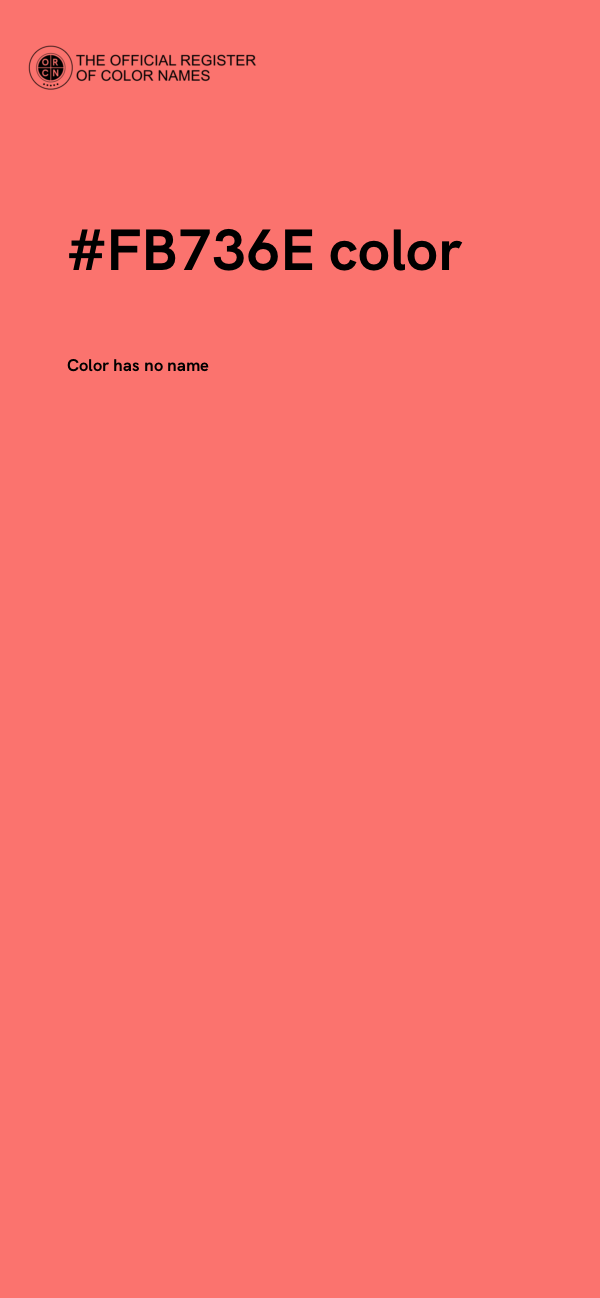 #FB736E color image