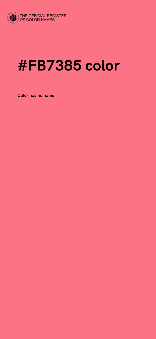 #FB7385 color image