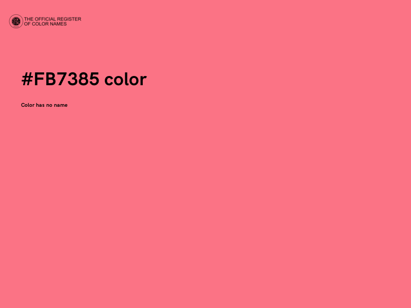 #FB7385 color image
