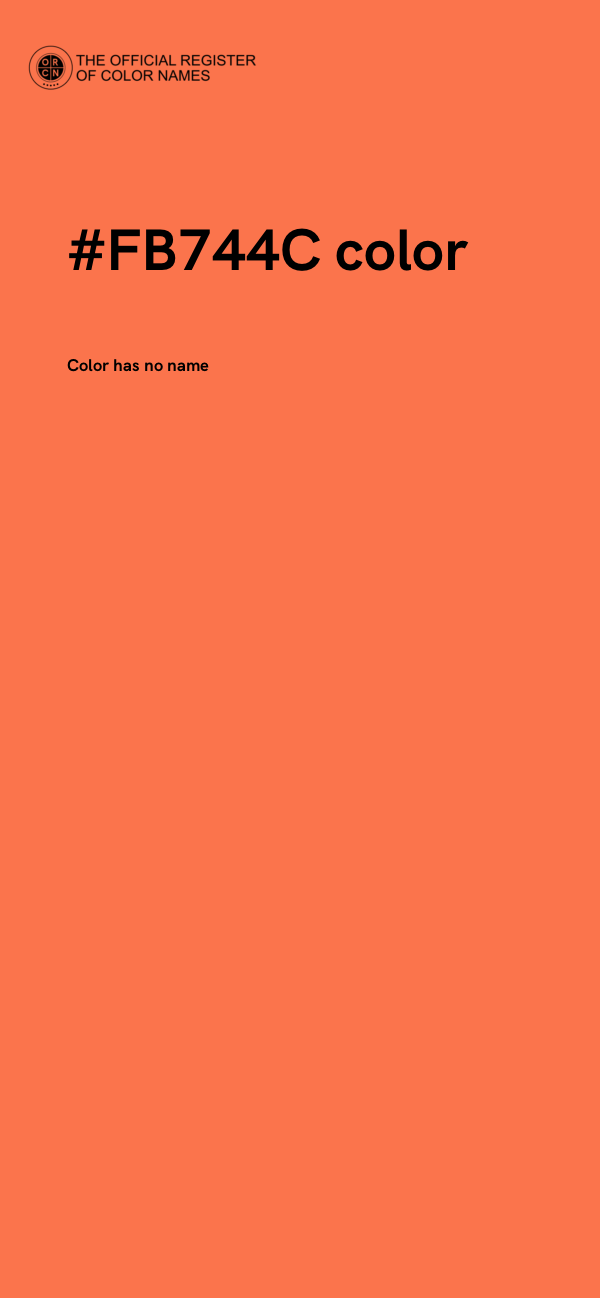 #FB744C color image