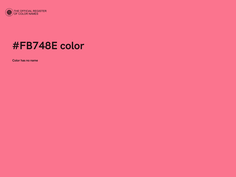 #FB748E color image
