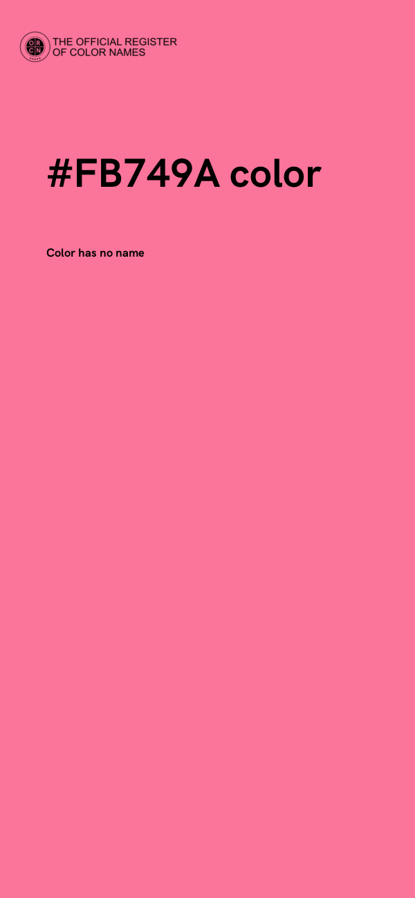 #FB749A color image