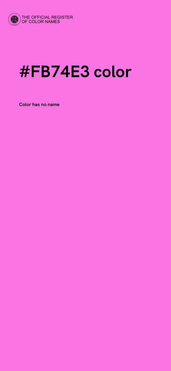 #FB74E3 color image
