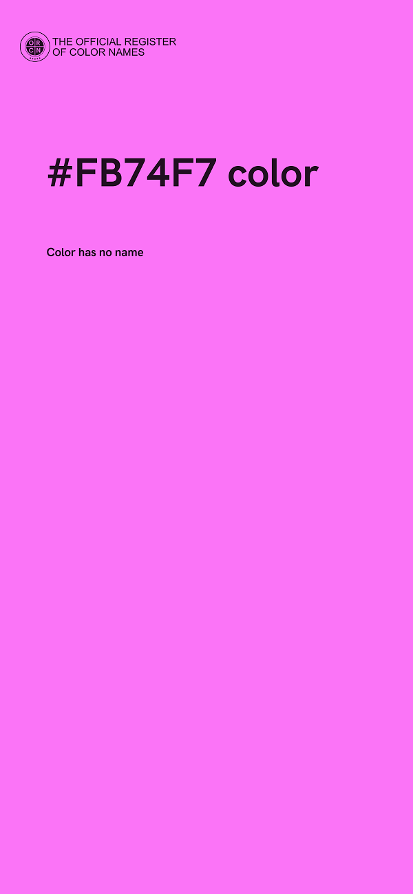 #FB74F7 color image