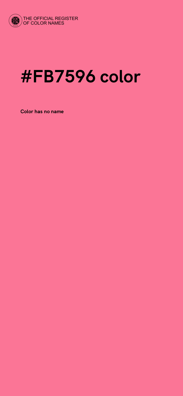 #FB7596 color image