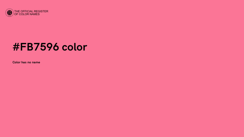 #FB7596 color image