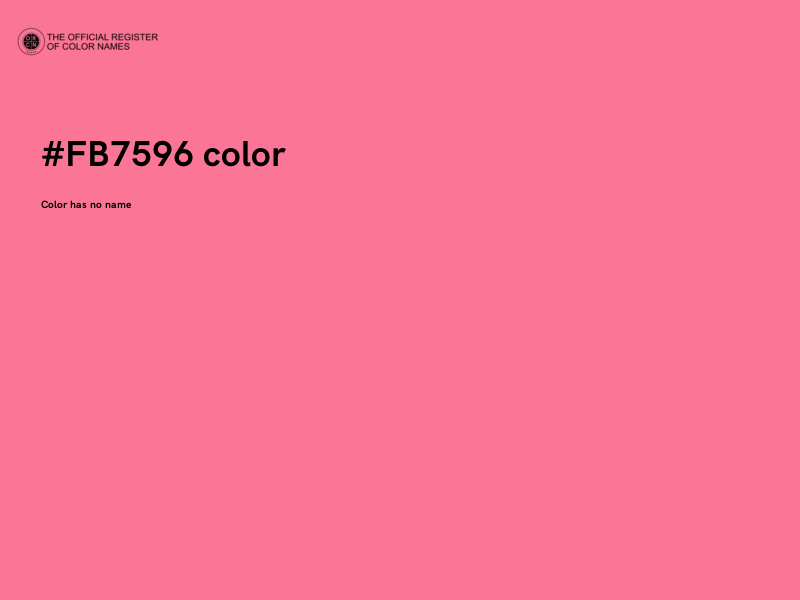 #FB7596 color image