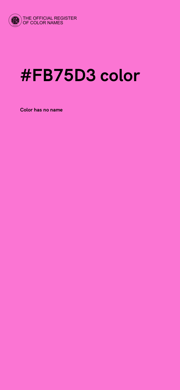 #FB75D3 color image
