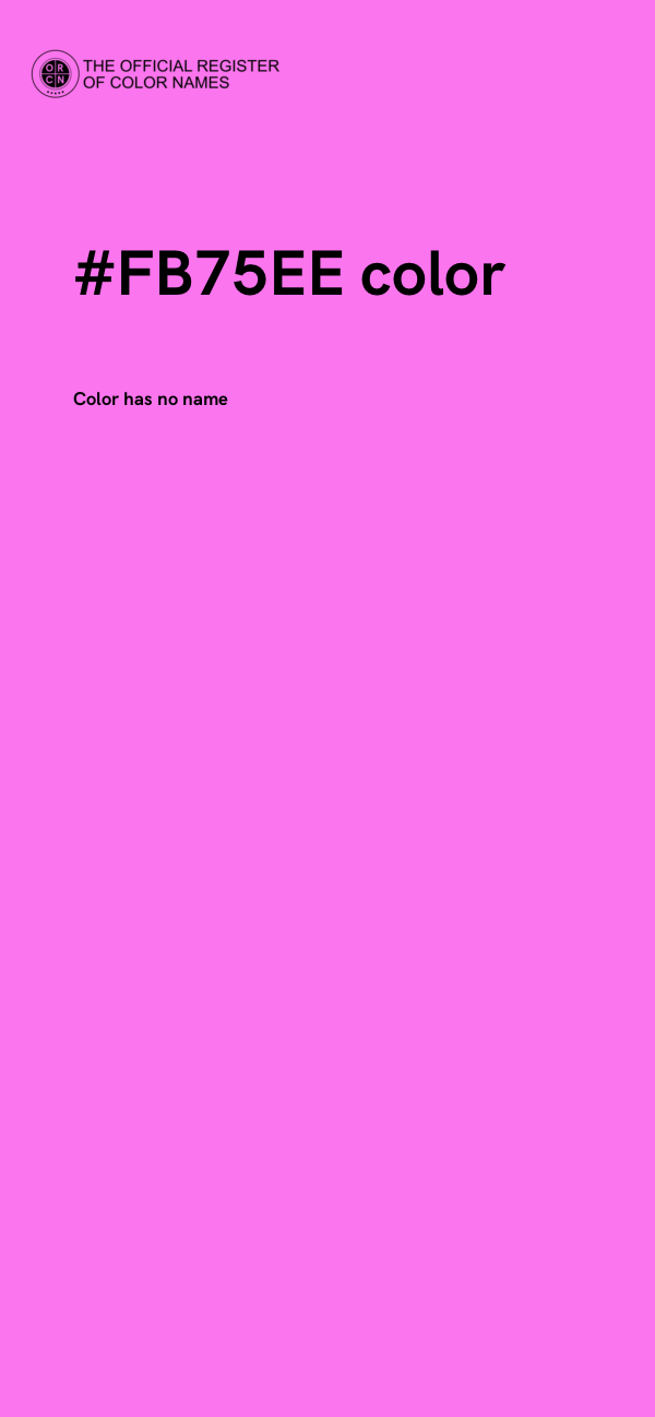 #FB75EE color image