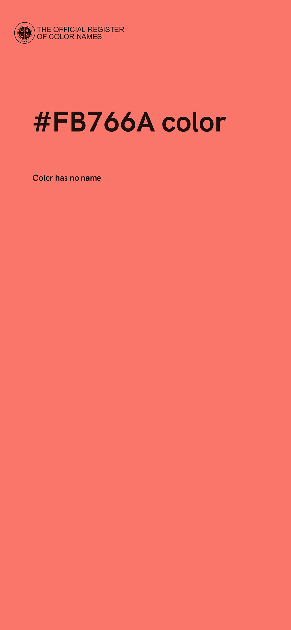 #FB766A color image