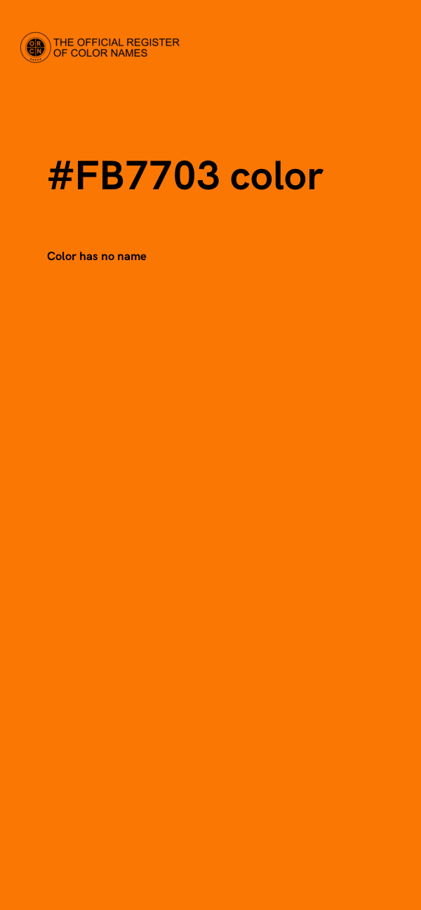 #FB7703 color image