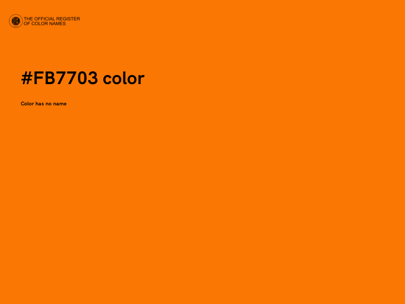 #FB7703 color image