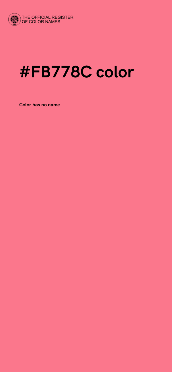 #FB778C color image