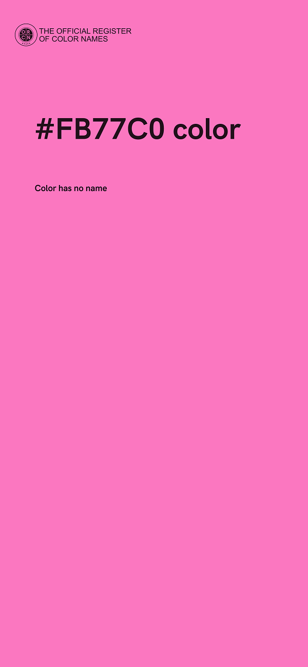 #FB77C0 color image