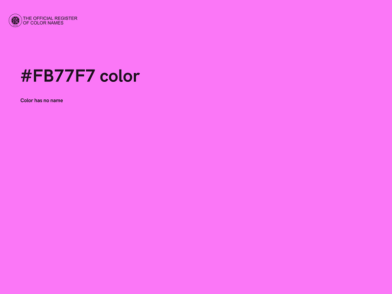 #FB77F7 color image