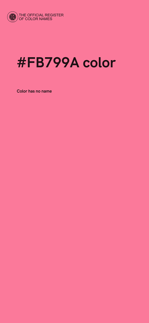 #FB799A color image