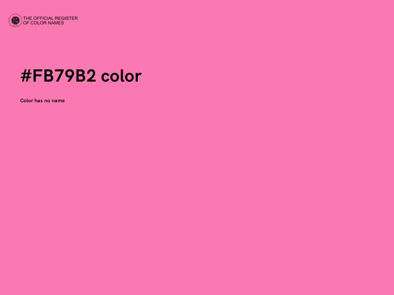 #FB79B2 color image
