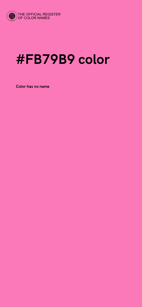 #FB79B9 color image