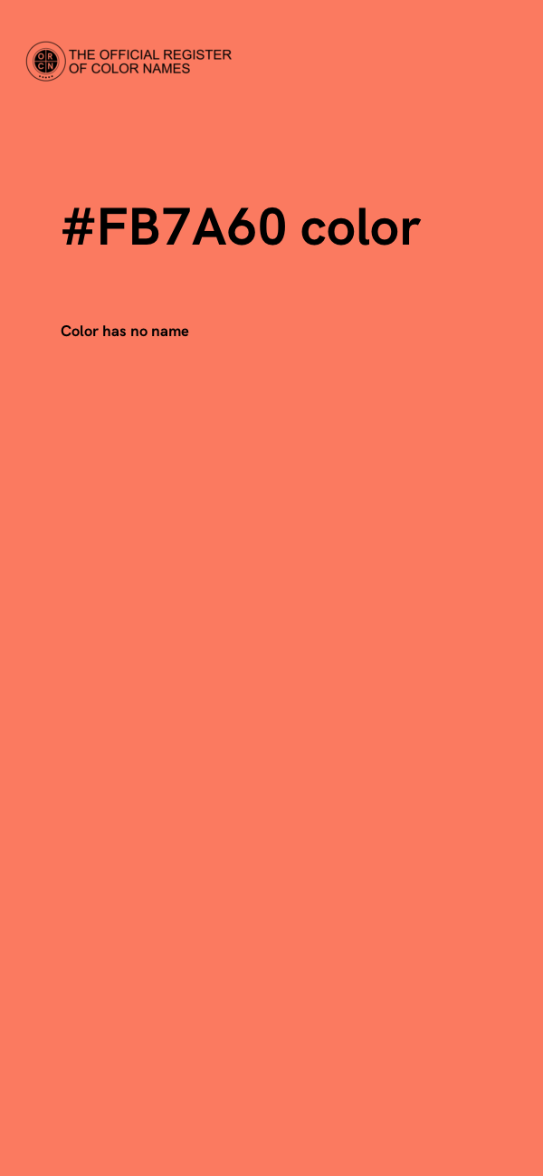 #FB7A60 color image