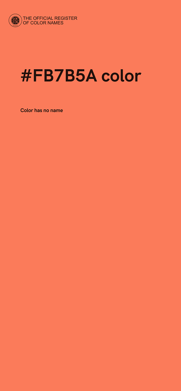 #FB7B5A color image