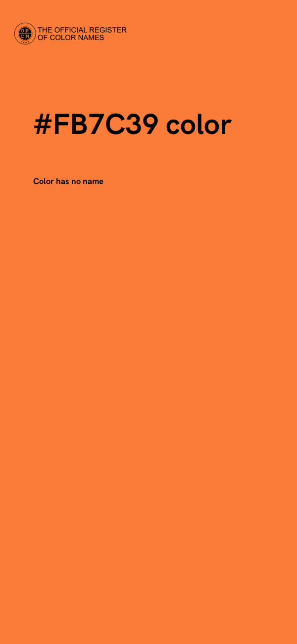 #FB7C39 color image