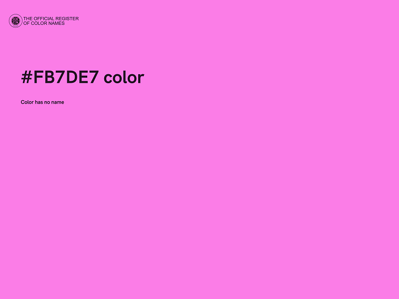 #FB7DE7 color image
