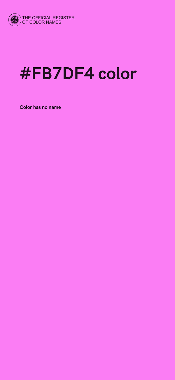 #FB7DF4 color image