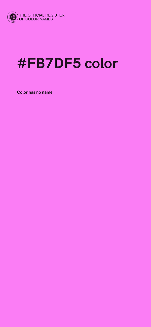 #FB7DF5 color image