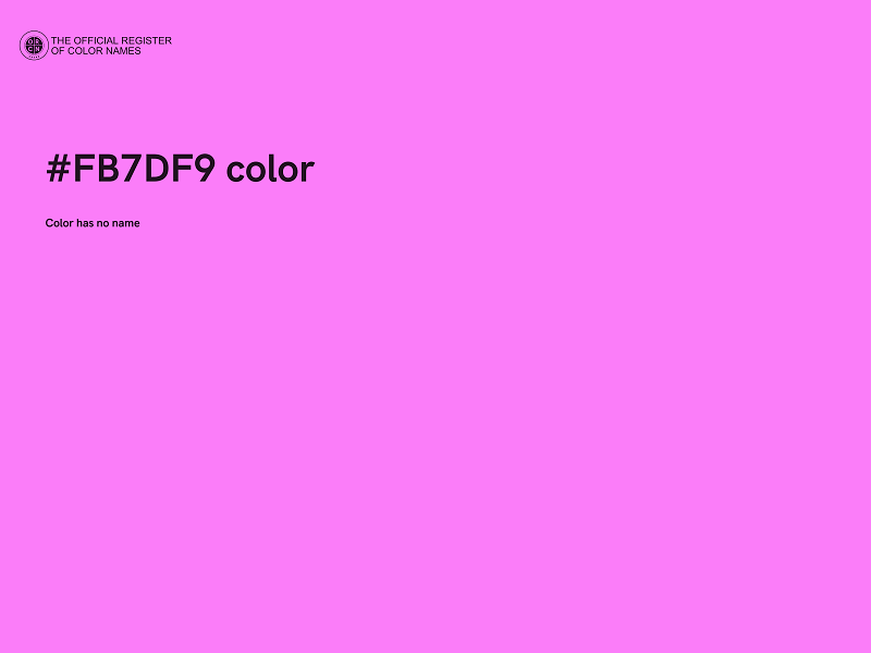 #FB7DF9 color image