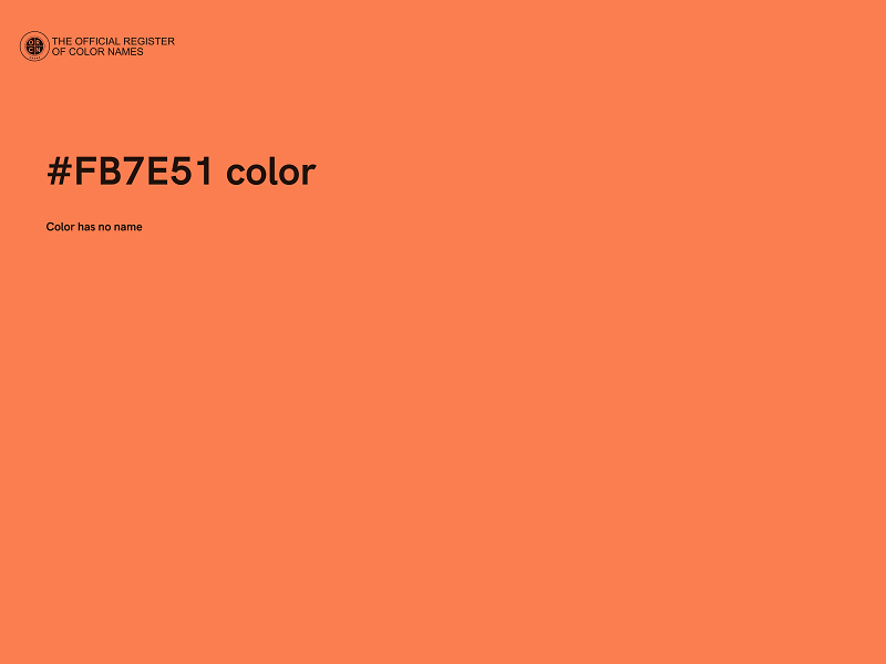 #FB7E51 color image
