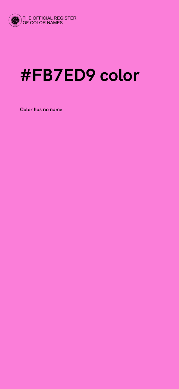 #FB7ED9 color image