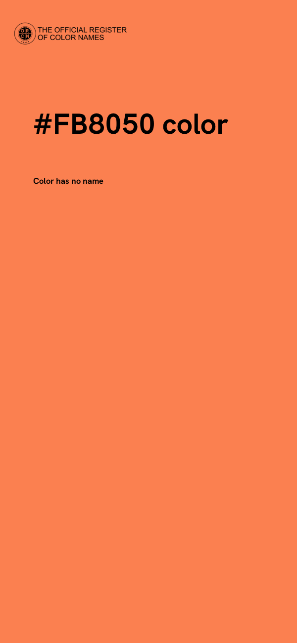 #FB8050 color image